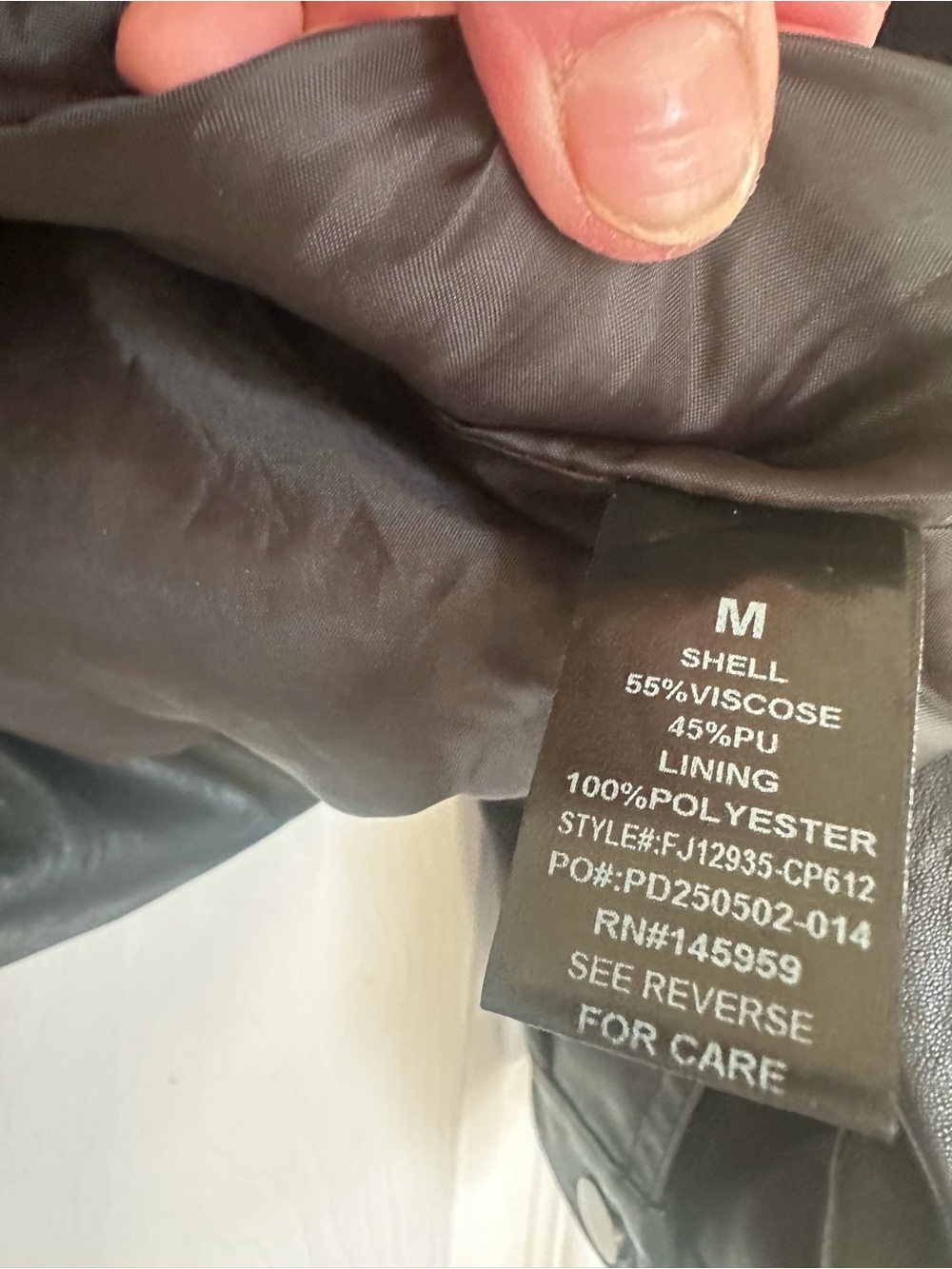 Dress Forum women’s Black Leather Bomber Jacket - Picture 2 of 5